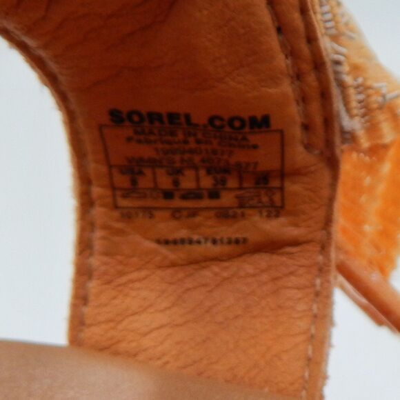 Sorel Joanie III Womens Tan Suede Slingback Wedge Sandals NL4673-877 Size 8 - Picture 10 of 14